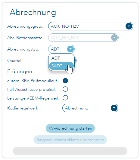 Abrechnungstyp SADT